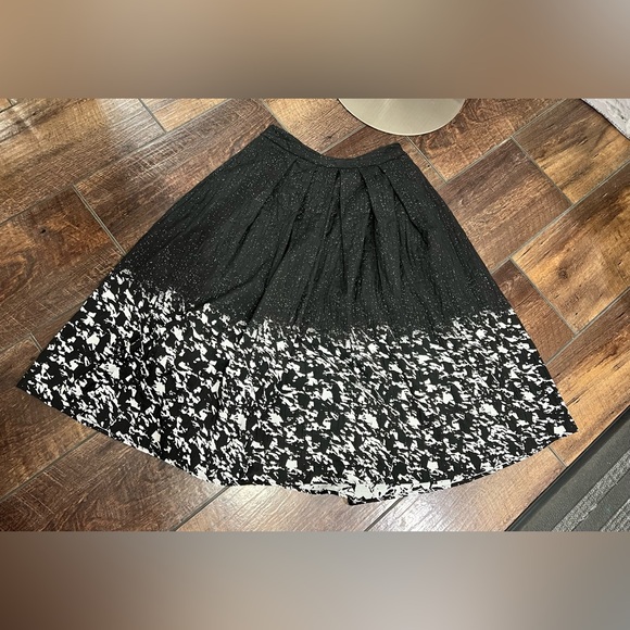 Catherines Maldandrino Black and White Speckled Abstract Fit Flare Midi Skirt - Picture 5 of 7